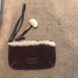 UGG suede wristlet